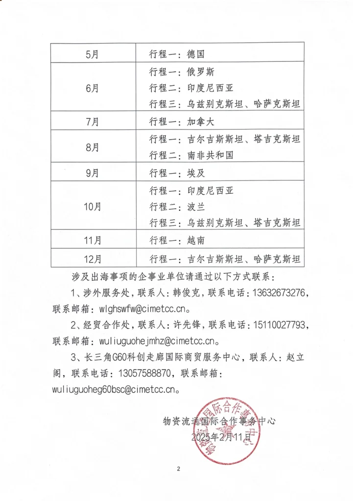 关于2025年度企业出海行动计划的通知 2